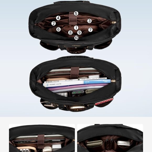 17 Inch Laptop Tote Bag for Women Work, Teacher Tote Bag Nurse Bag, Professional - Picture 2 of 9